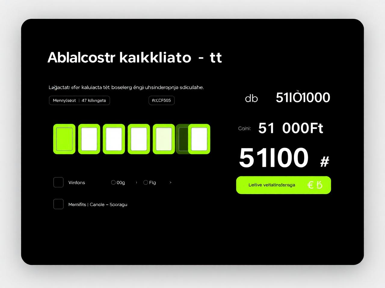 Ablakcsere kalkulátor — mennyiség és extrák